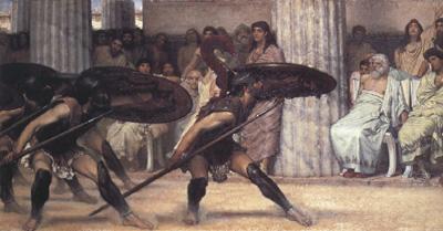 Alma-Tadema, Sir Lawrence A Pyrrhic Dance (mk23) oil painting image